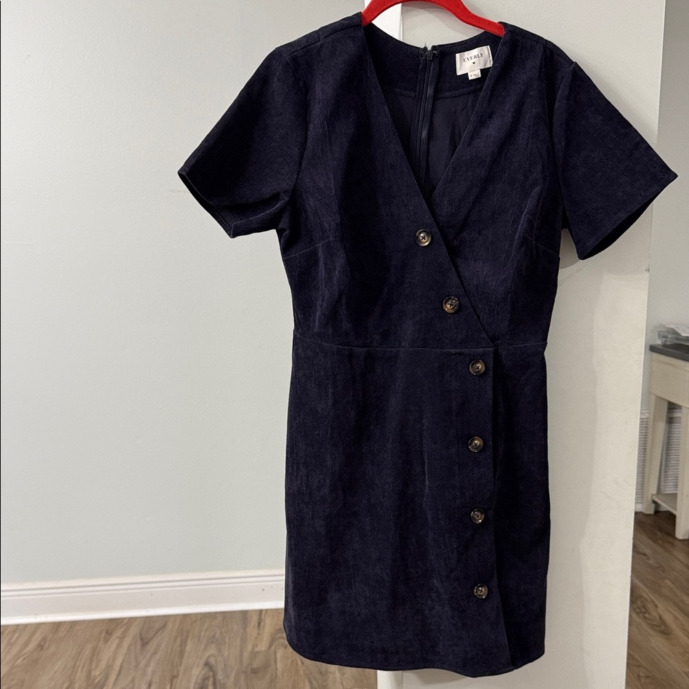 EverlyBlack Button-Front Mini Dress